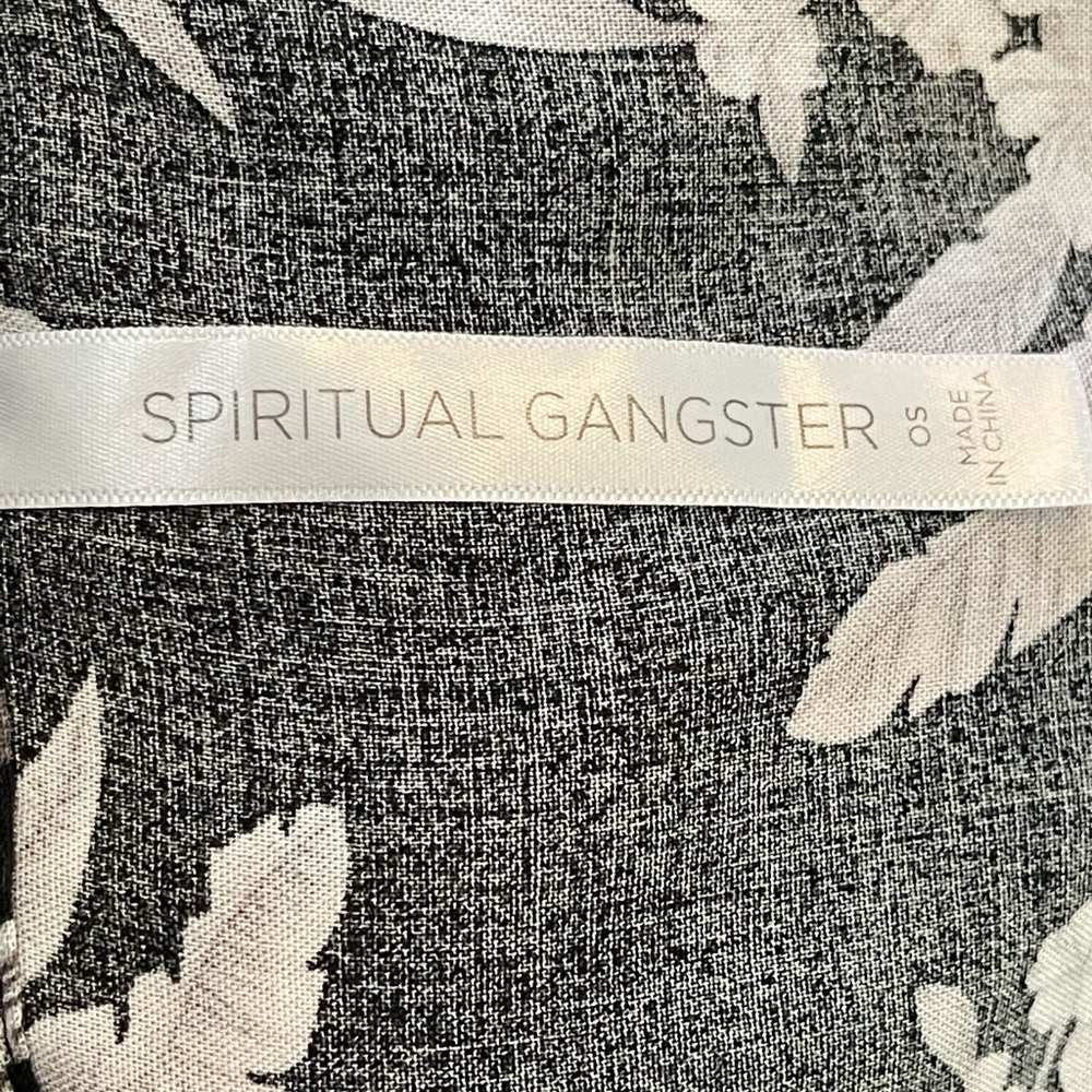 Spiritual Gangster Black Floral Robe Wrap … - Picture 3 of 12